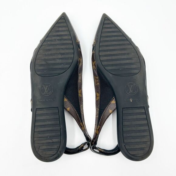 Louis Vuitton LV Monogram Archlight Slingback Ballerina Flats Pointed Toe 6.5 - Picture 10 of 12